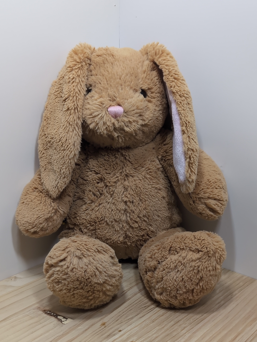 BAB Plush Brown Bunny Stuffed Animal Build A Bear Rabbit Pink *BIN